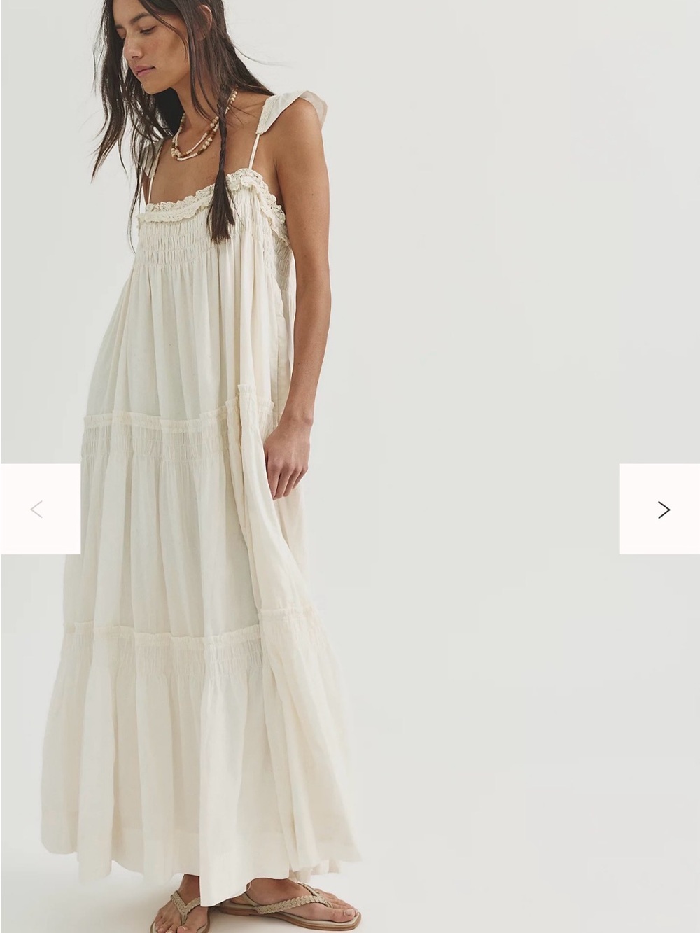Free People Wishful Bloom Maxi Dress Color: Egret Small NWT